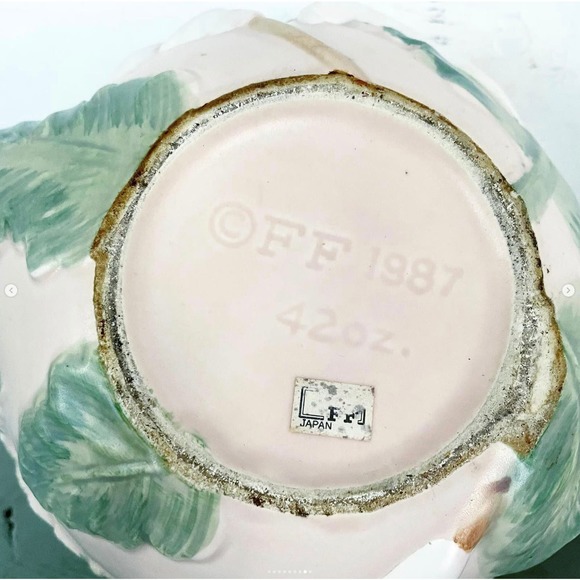 Vintage Teapot Calla Lily Fitz Floyd Emboss Hand-Painted Flower Japan 42oz 1987 - Picture 8 of 9